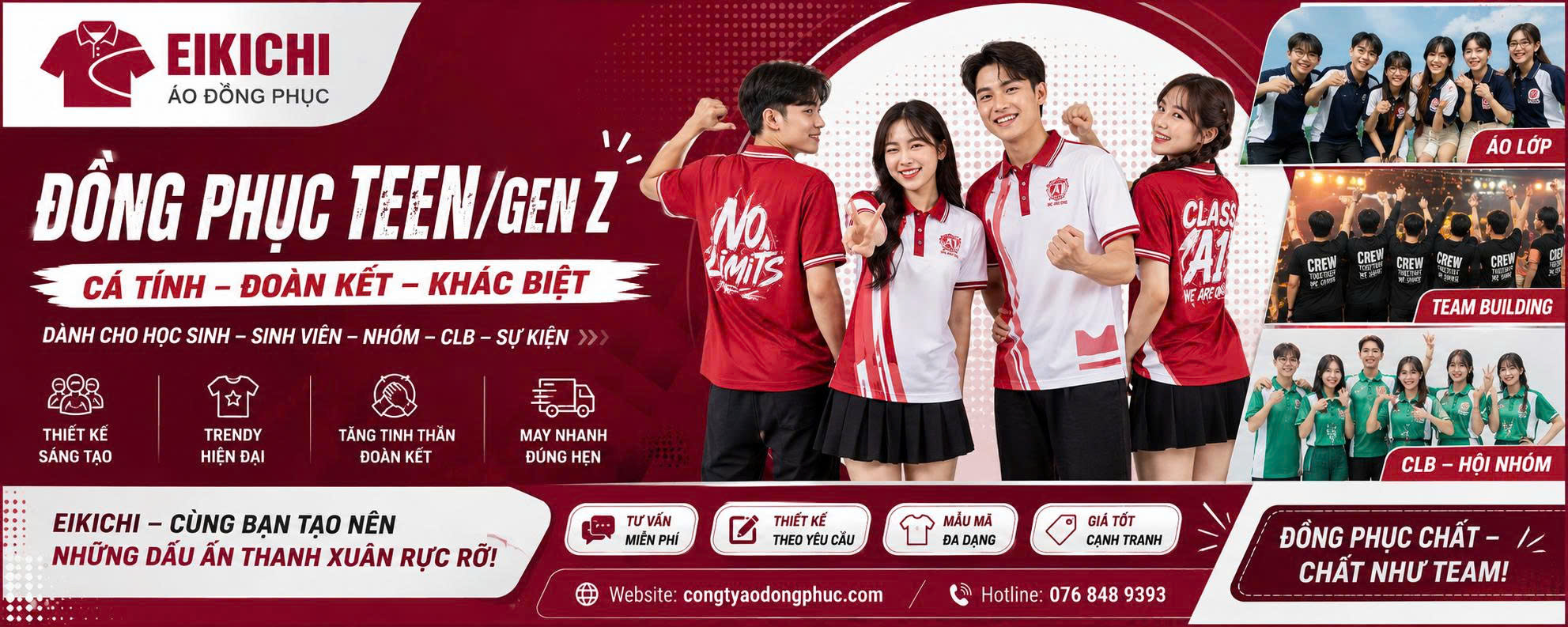 May áo đồng phục theo yêu cầu Eikichi