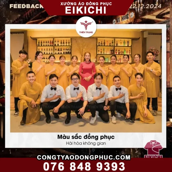 May Áo Đồng Phục Nhà Hàng Khách Sạn Đẹp Chuyên Nghiệp Eikichi